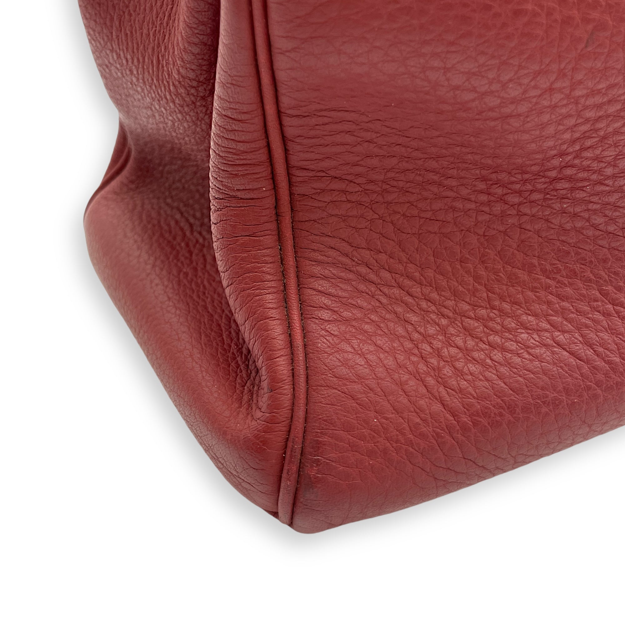 Kelly 35 Rouge H in Clemence Palladium hardware