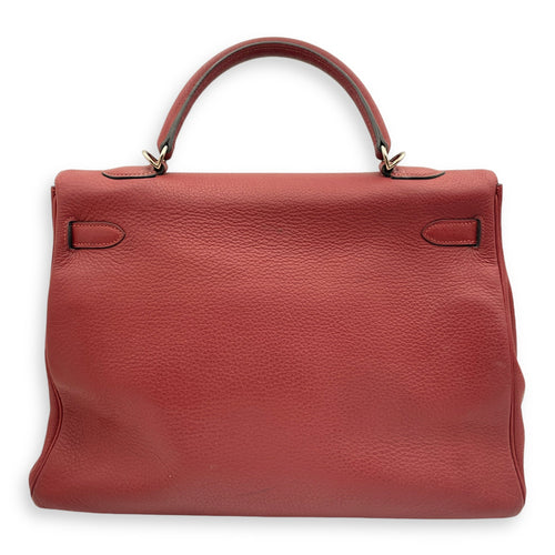Kelly 35 Rouge H in Clemence Palladium hardware
