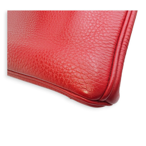 Birkin 30 Rouge Garance in Clemence, Palladium hardware