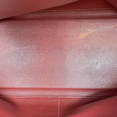 Kelly 35 Rouge H in Clemence Palladium hardware