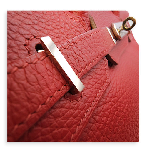 Birkin 30 Rouge Garance in Clemence, Palladium hardware