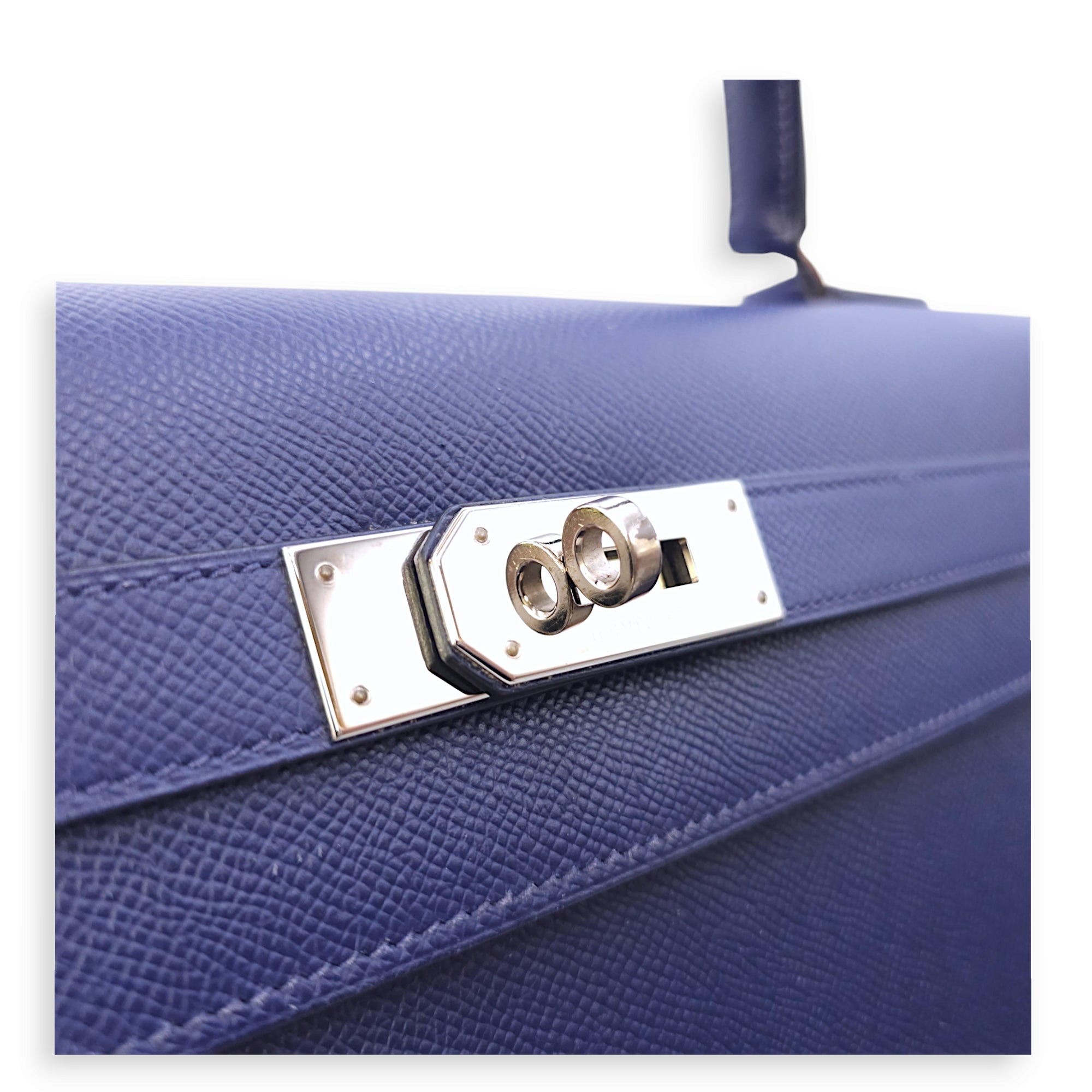 Kelly Sellier 40 Blue Sapphire in Epsom, Palladium hardware