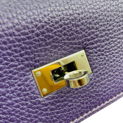 Kelly 32 Iris in Togo Palladium hardware LUX4074 9