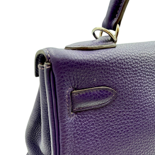 Kelly 32 Iris in Togo Palladium hardware LUX4074 8