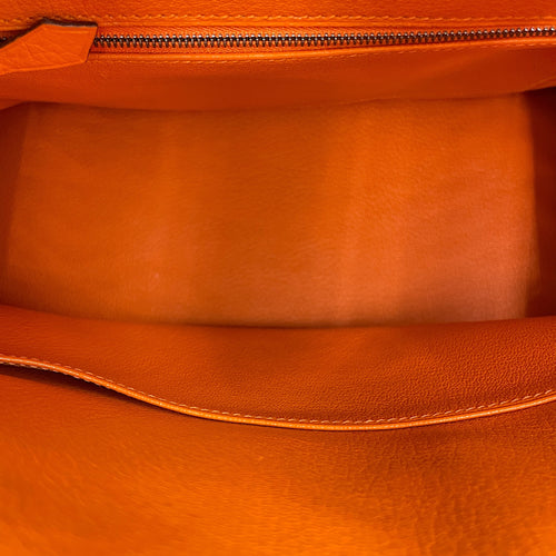 Birkin 35 Orange in Clemence, Palladium hardware