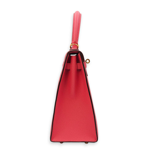 Sellier Kelly 25 Rose Azalee in Epsom Gold hardware CL2411-7380 4