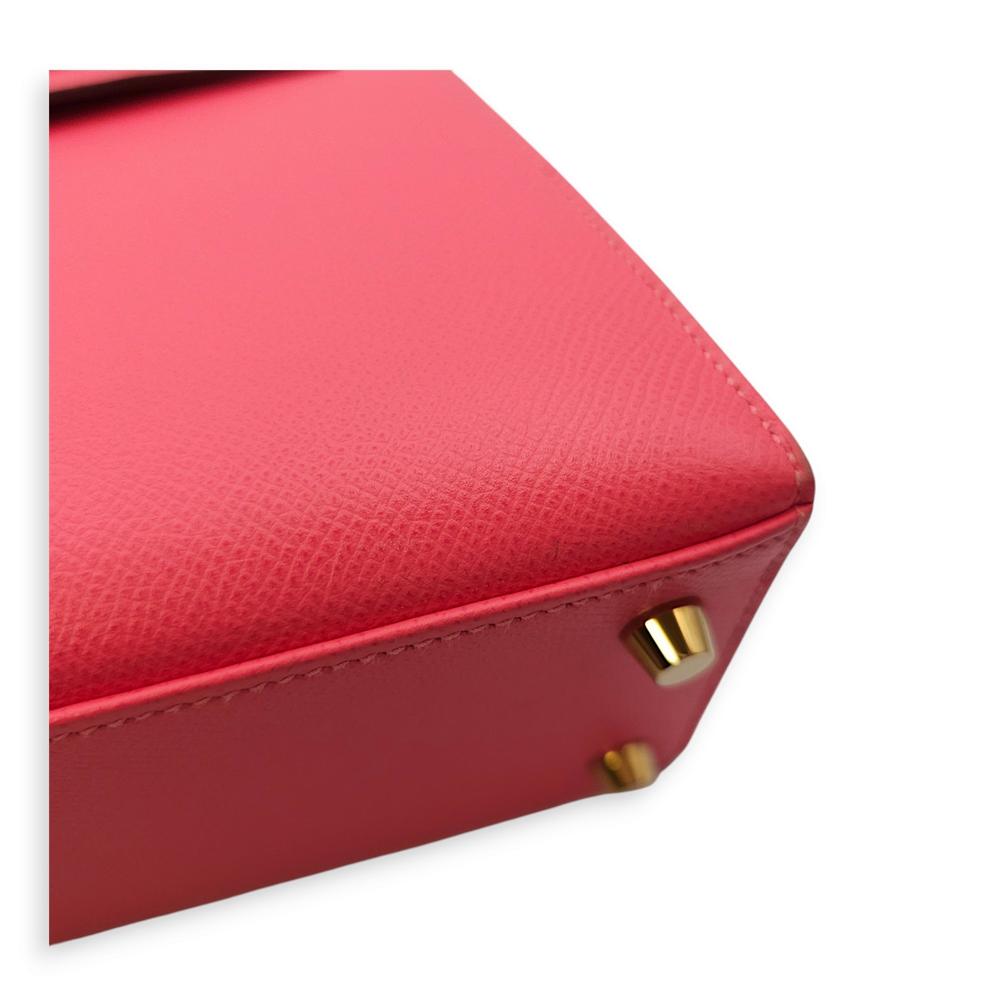 Sellier Kelly 25 Rose Azalee in Epsom Gold hardware CL2411-7380 6