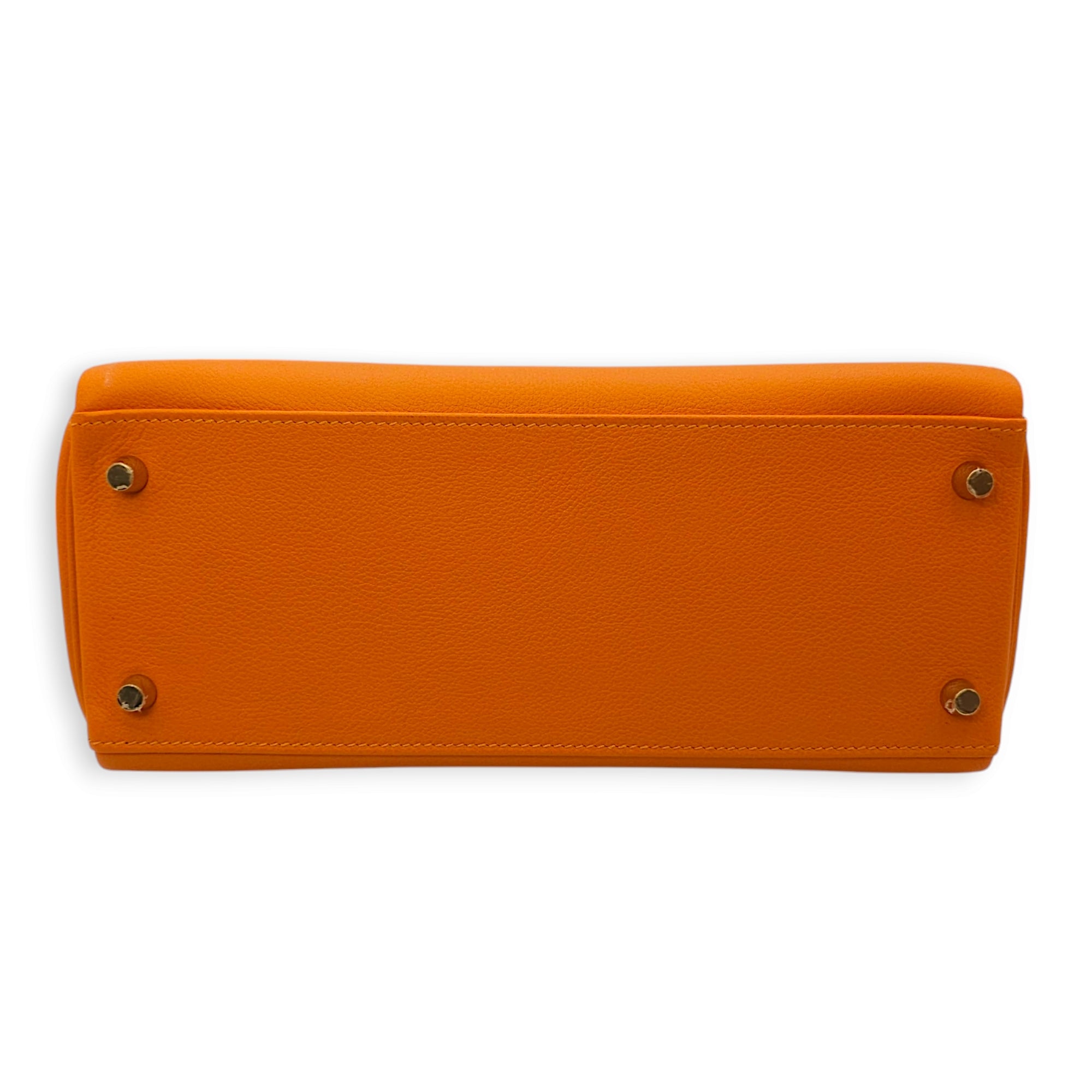 Kelly 28 Orange in Evercolor, Gold hardware