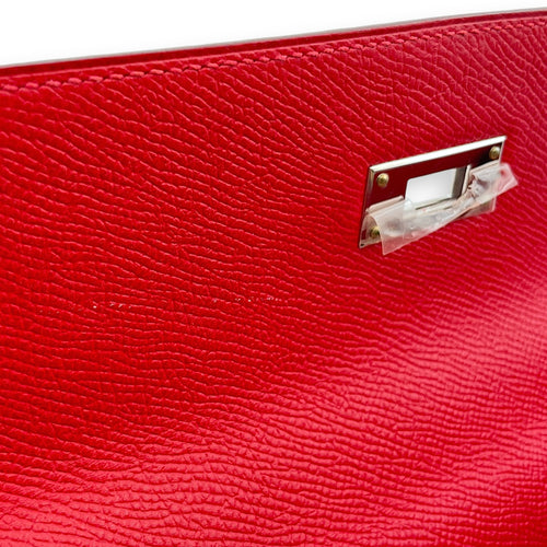 Sellier Kelly 28 Rouge casaque in Epsom, Palladium hardware