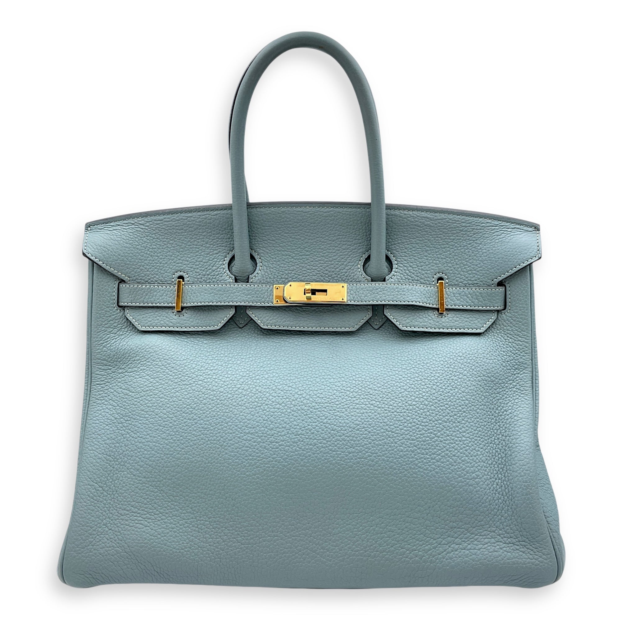 Birkin 35 Ciel in Togo, Gold hardware