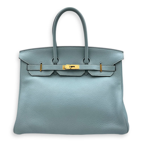 Birkin 35 Ciel in Togo, Gold hardware