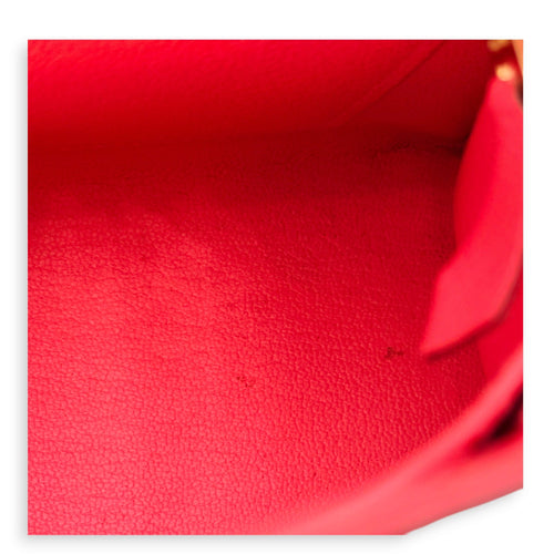 Sellier Kelly 25 Rose Azalee in Epsom Gold hardware CL2411-7380 8