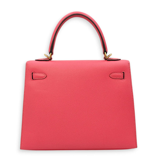 Sellier Kelly 25 Rose Azalee in Epsom Gold hardware CL2411-7380 2