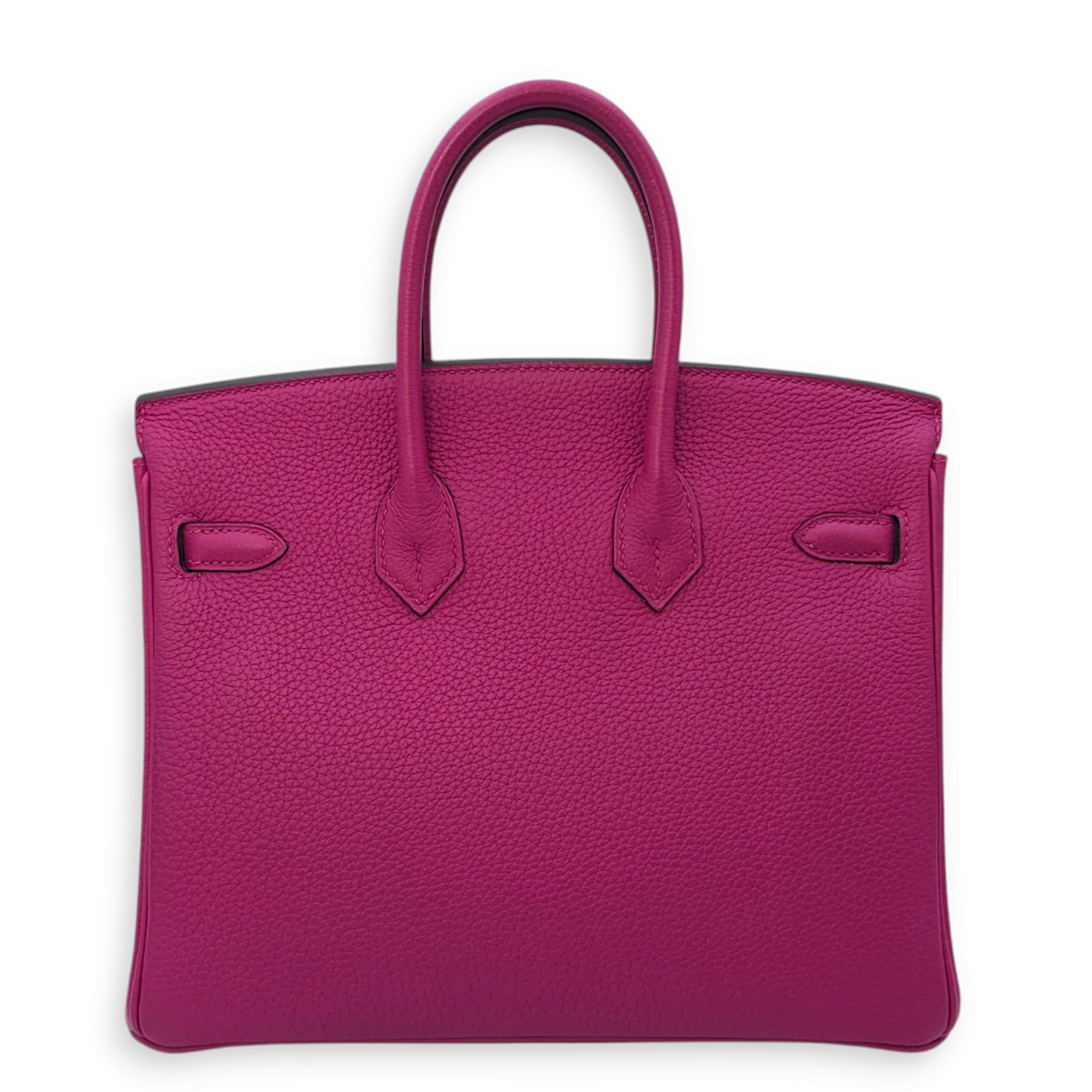 Birkin 25 Rose Pourpre in Togo, Palladium hardware