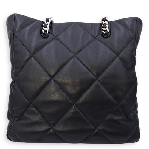 C19 Vertical Tote 30x30x9cm Black Shoulder Bag in Lambskin, 3-Tone hardware