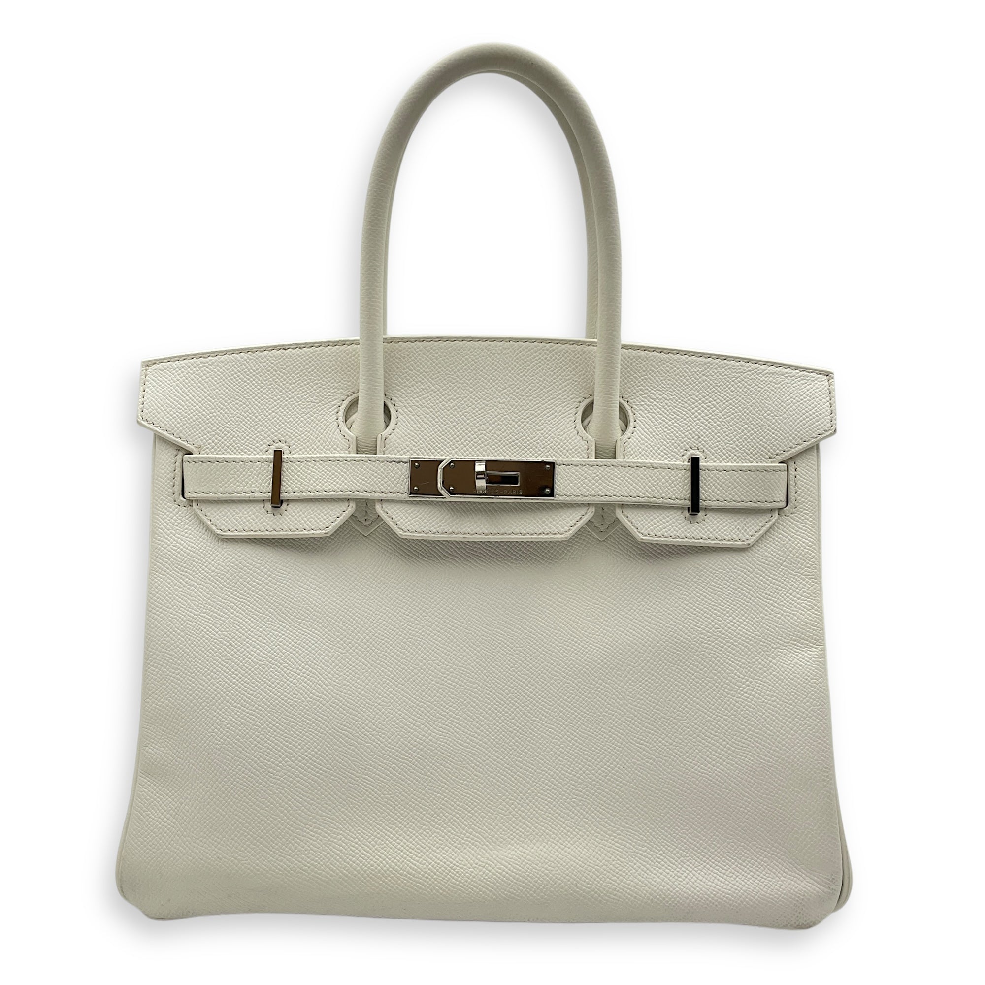 Birkin 30 White in Epsom, Palladium hardware