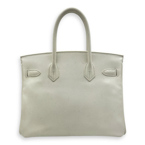 Birkin 30 White in Epsom, Palladium hardware