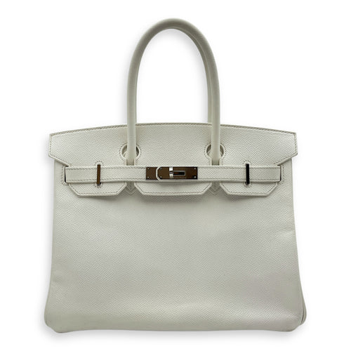 Birkin 30 White in Epsom, Palladium hardware