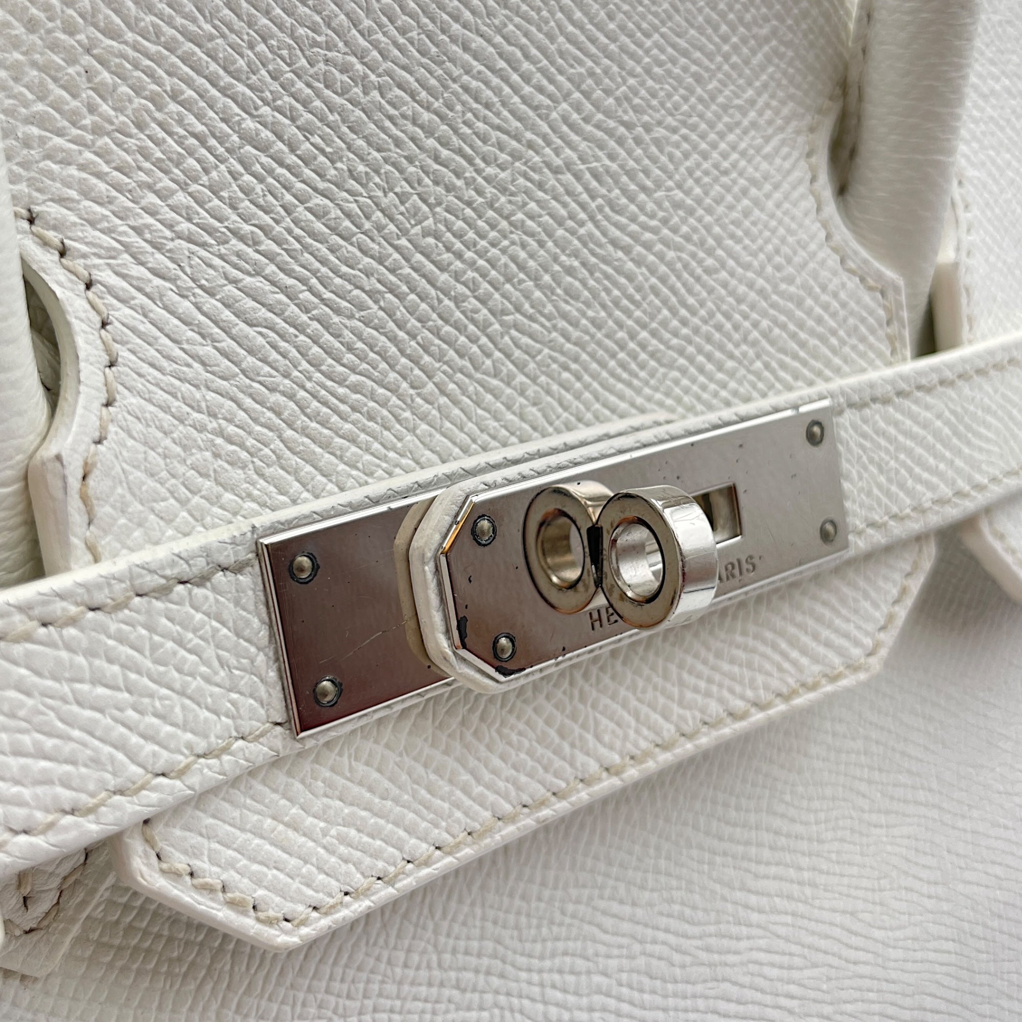 Birkin 30 White in Epsom, Palladium hardware