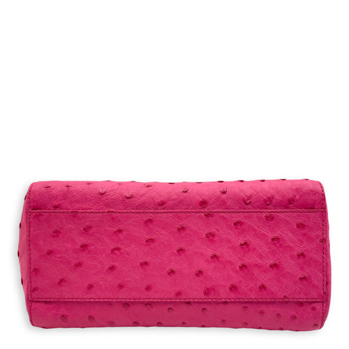 Peekaboo Mini Pink Crossbody Bag in Ostrich Gold hardware