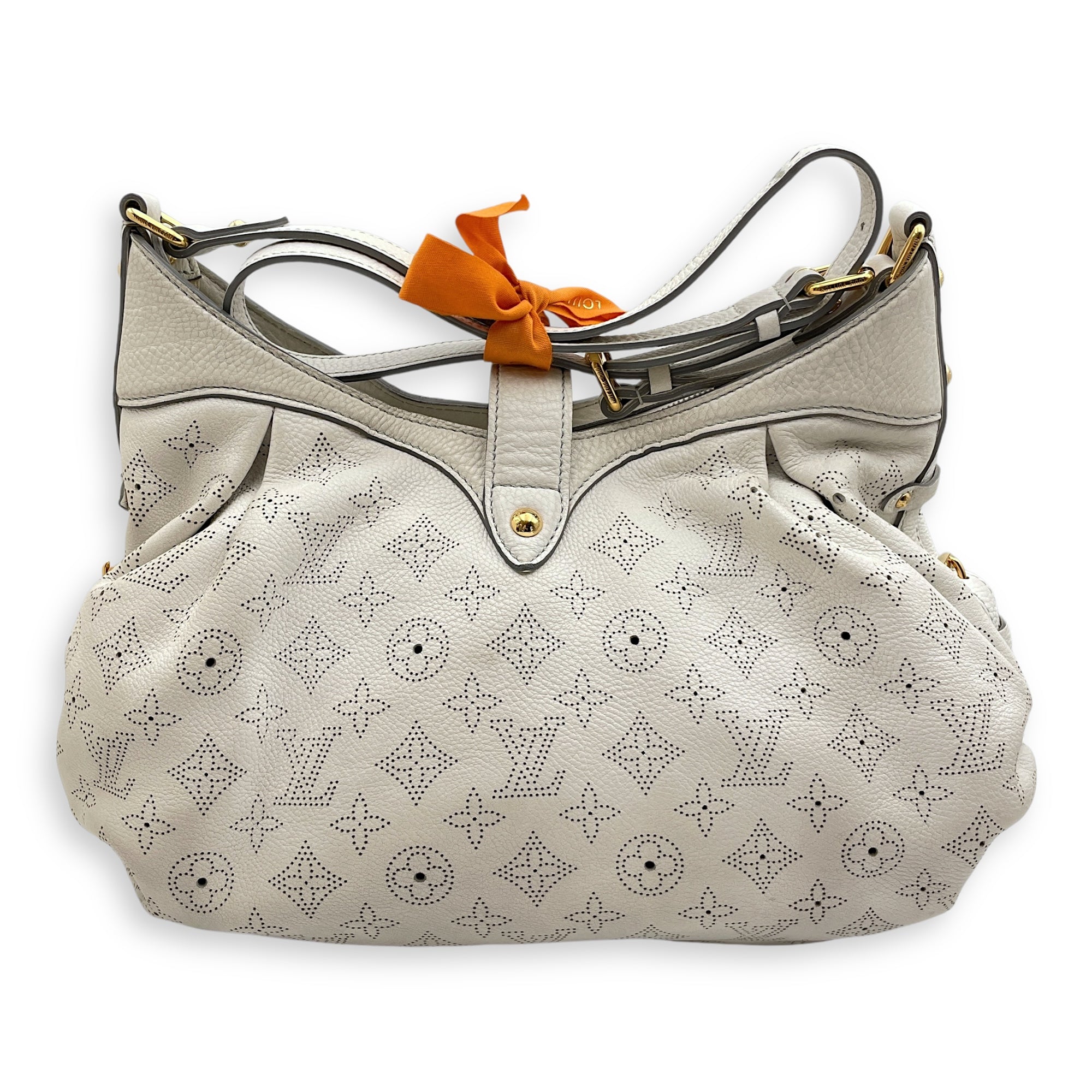 Mahina XS Others White Crossbody Bag in Mahina Leather, Gold hardware