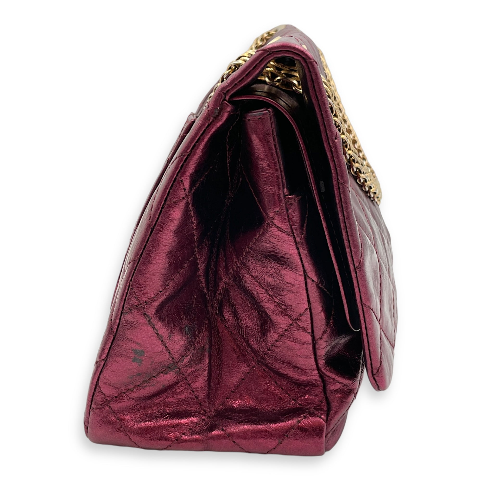 Reissue 228 Red Shoulder Bag in Calfskin, Gold hardware