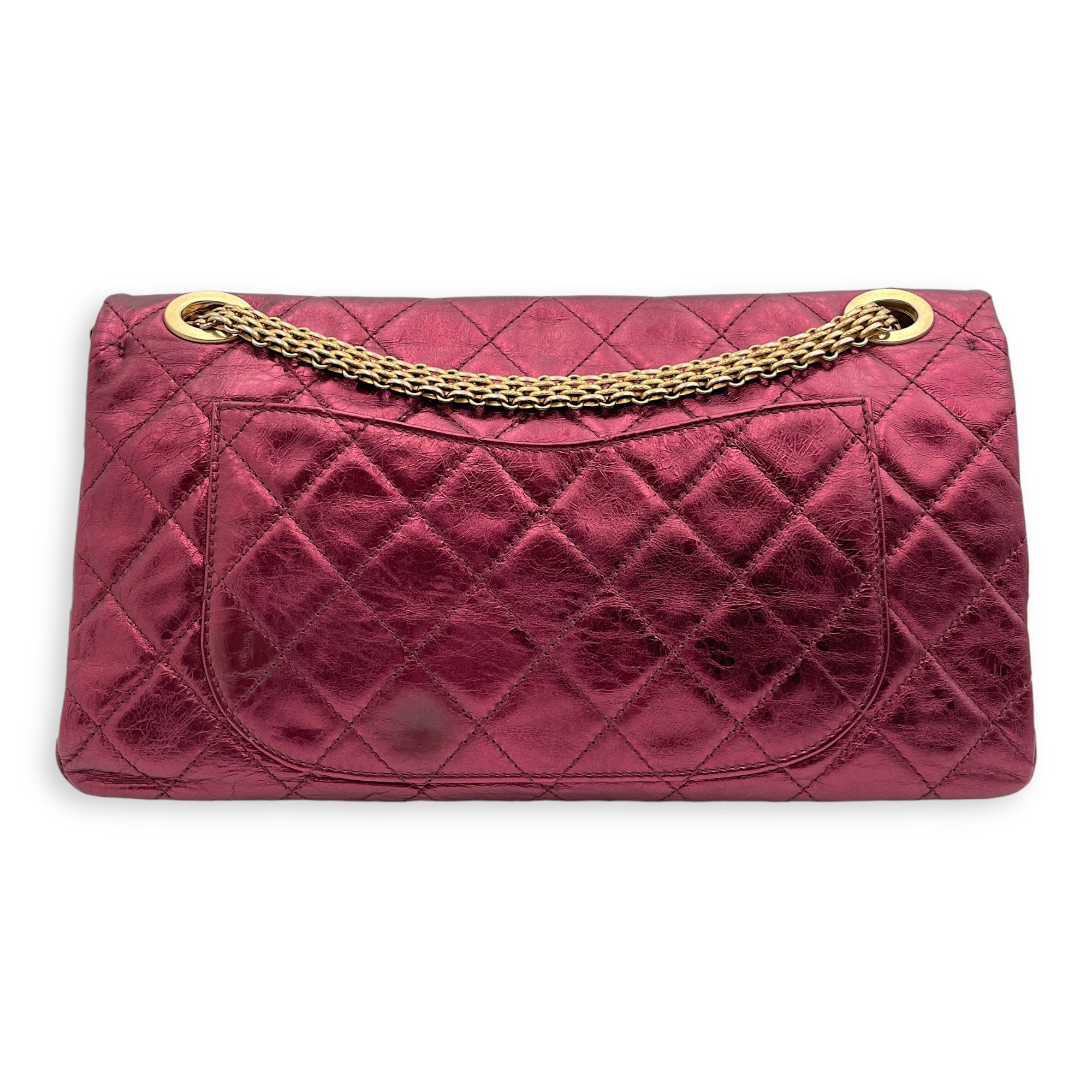 Reissue 228 Red Shoulder Bag in Calfskin, Gold hardware