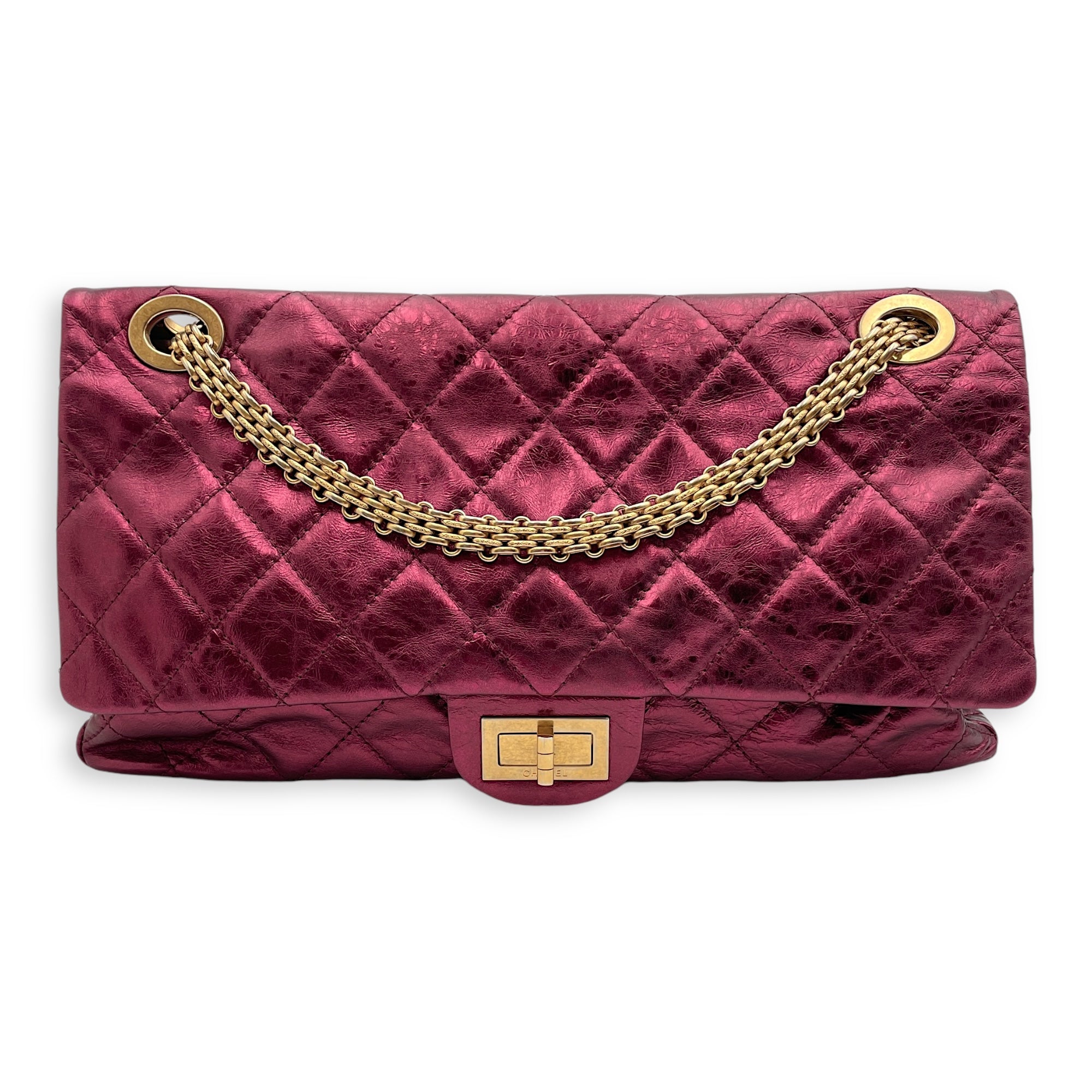 Reissue 228 Red Shoulder Bag in Calfskin, Gold hardware