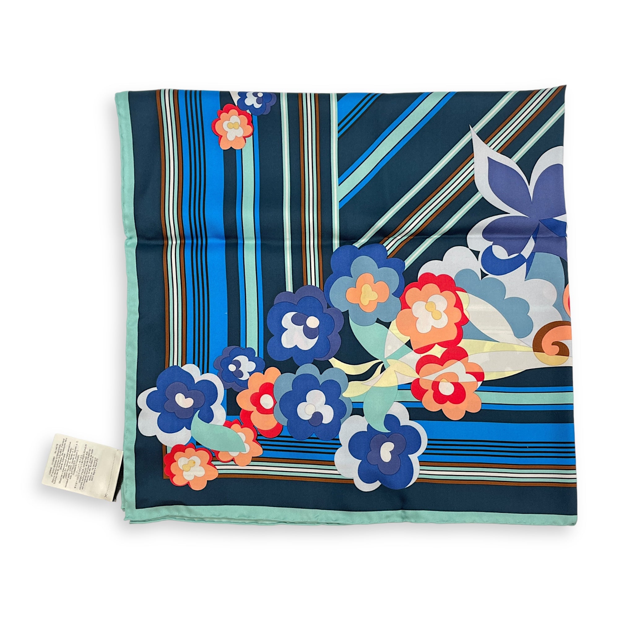 Flower Prints Multi-colour Scarf in Silk