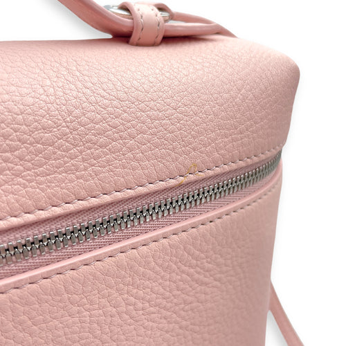 Extra Pocket L23.5 Pink Backpack in Calfskin, Silver hardware