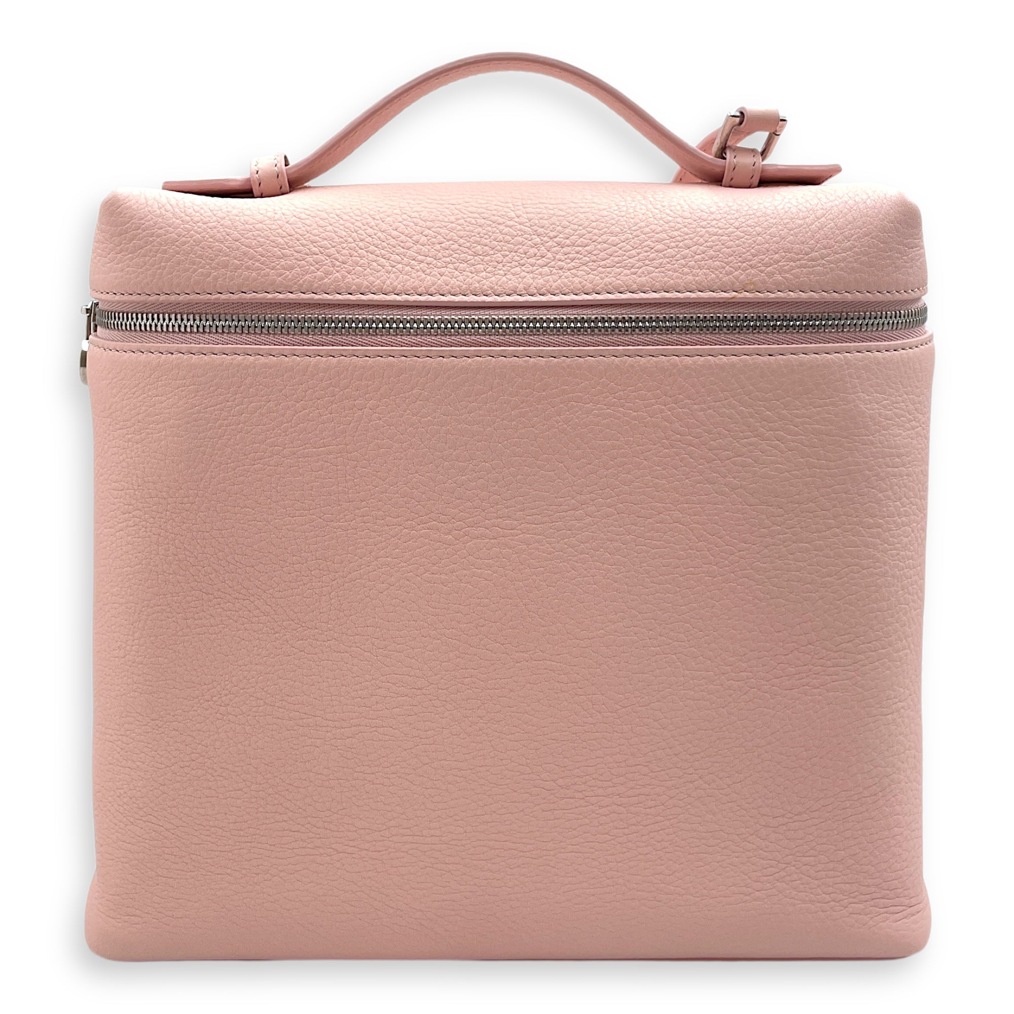 Extra Pocket L23.5 Pink Backpack in Calfskin, Silver hardware