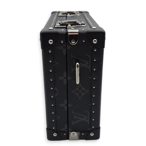 Trunk Box Monogram Eclipse Crossbody Bag in Monogram Coated Canvas/Calfskin Silver hardware CL2409-5642 5