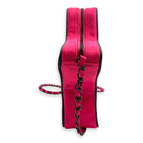 Star Others Hot Pink/Black Crossbody Bag in Satin/Calfskin Black Chrome hardware CL2411-7576 4