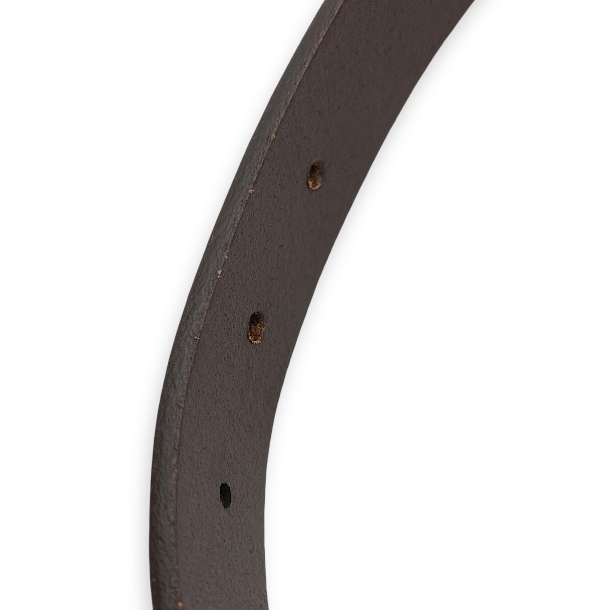 Guccissima Buckle 85/34 Brown Belt in Calfskin, Silver hardware