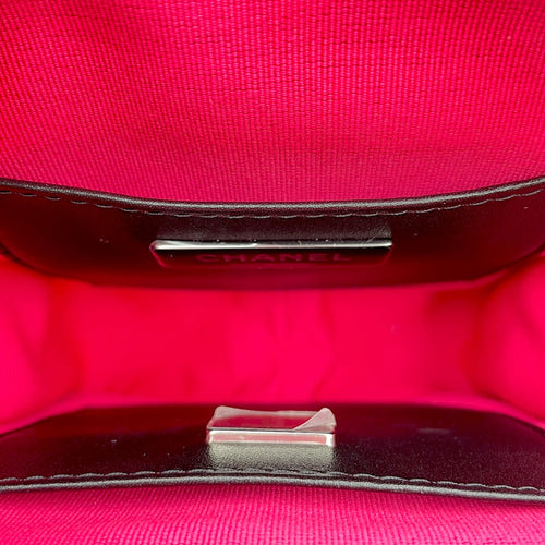 Star Others Hot Pink/Black Crossbody Bag in Satin/Calfskin Black Chrome hardware CL2411-7576 6