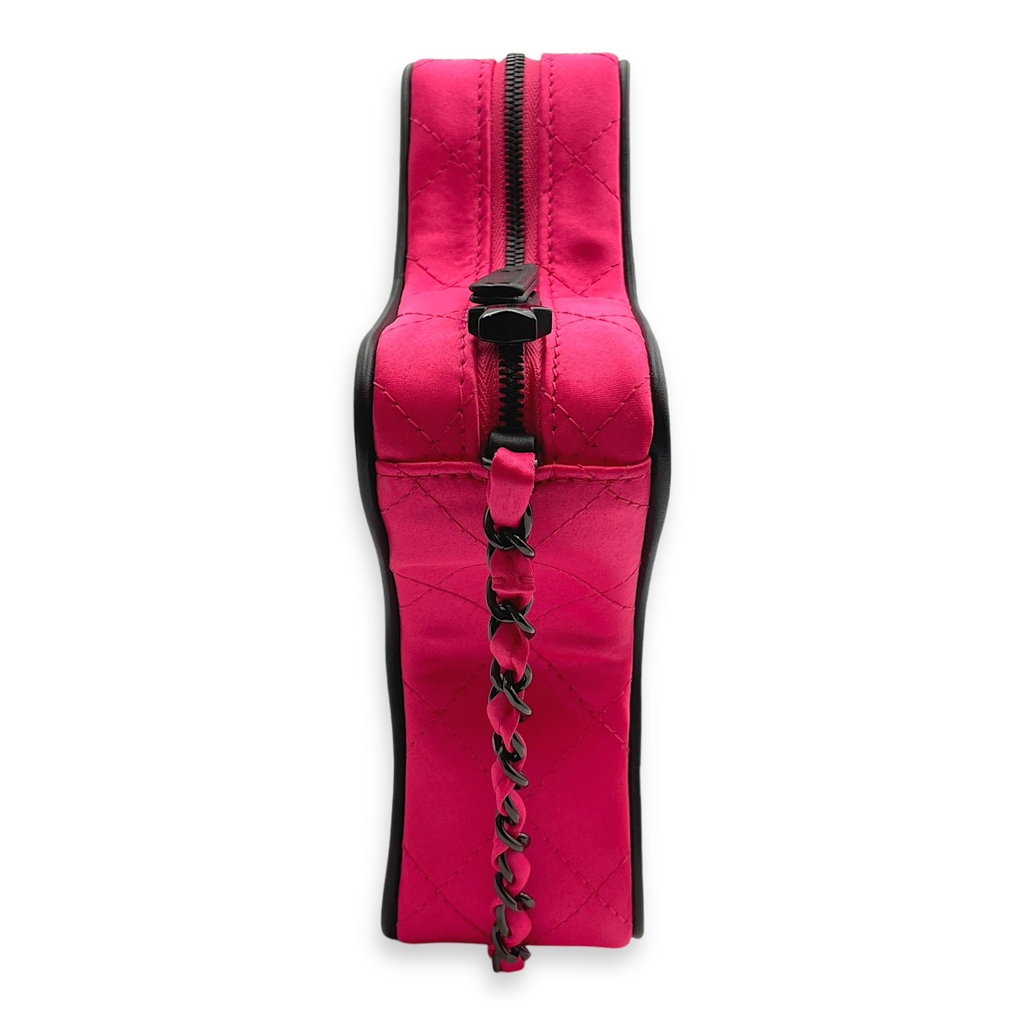 Star Others Hot Pink/Black Crossbody Bag in Satin/Calfskin Black Chrome hardware CL2411-7576 3