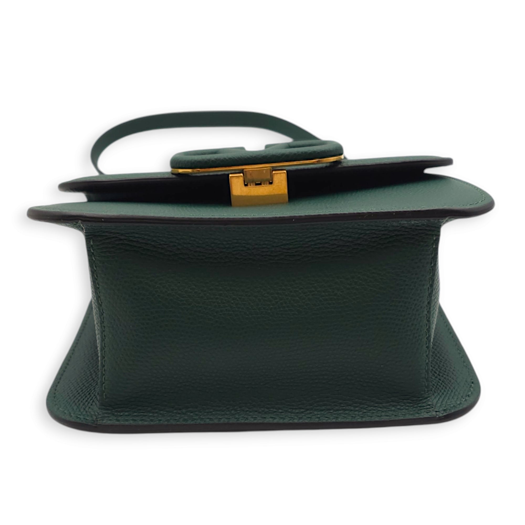 Garavani VSling Bag 18x13x8cm English Green Shoulder Bag in Calfskin, Gold hardware