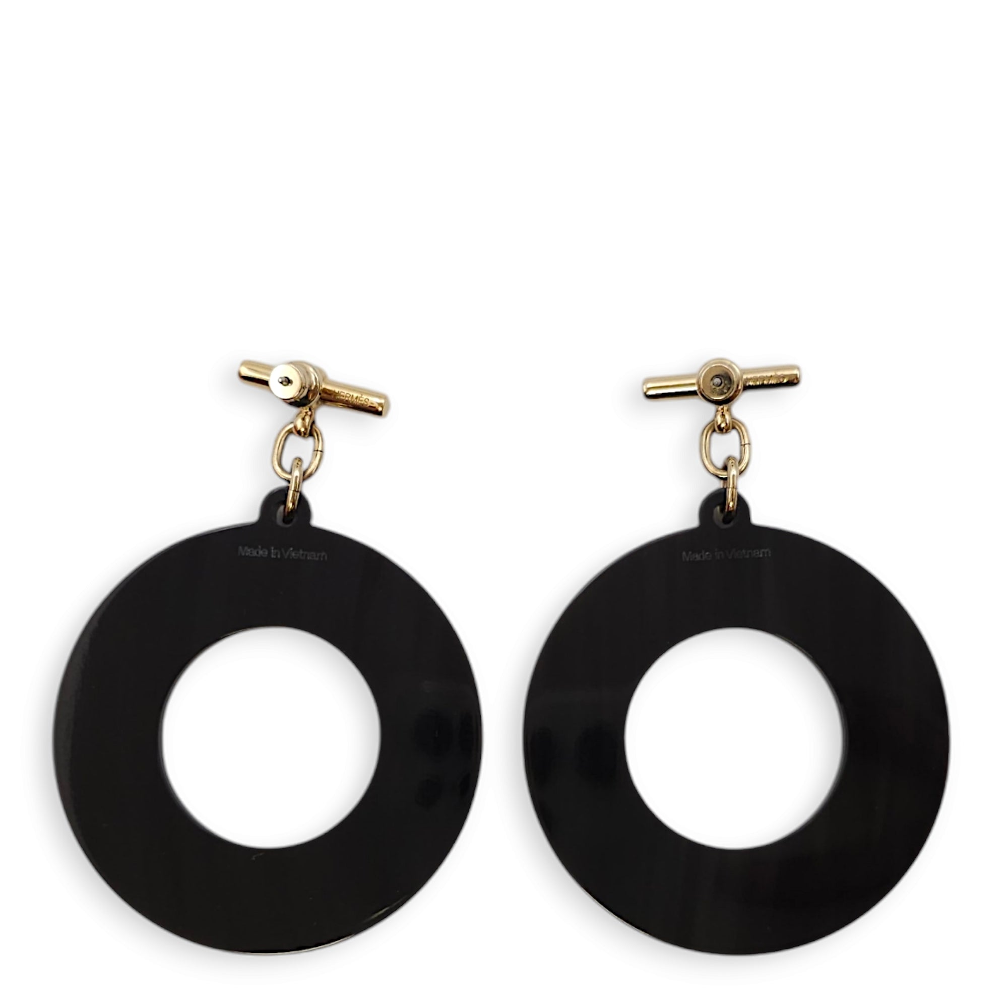 Chaine d'Ancre Horn Earrings in Dore