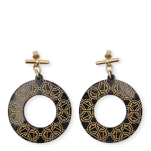 Chaine d'Ancre Horn Earrings in Dore