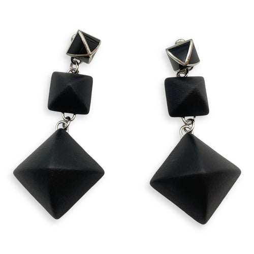 Medor Gaine Earrings GM Black Earrings in Swift Palladium hardware CL2410-6151 1