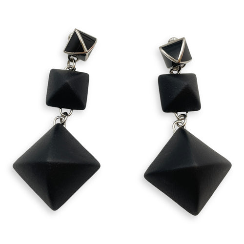 Medor Gaine Earrings GM Black Earrings in Swift, Palladium hardware