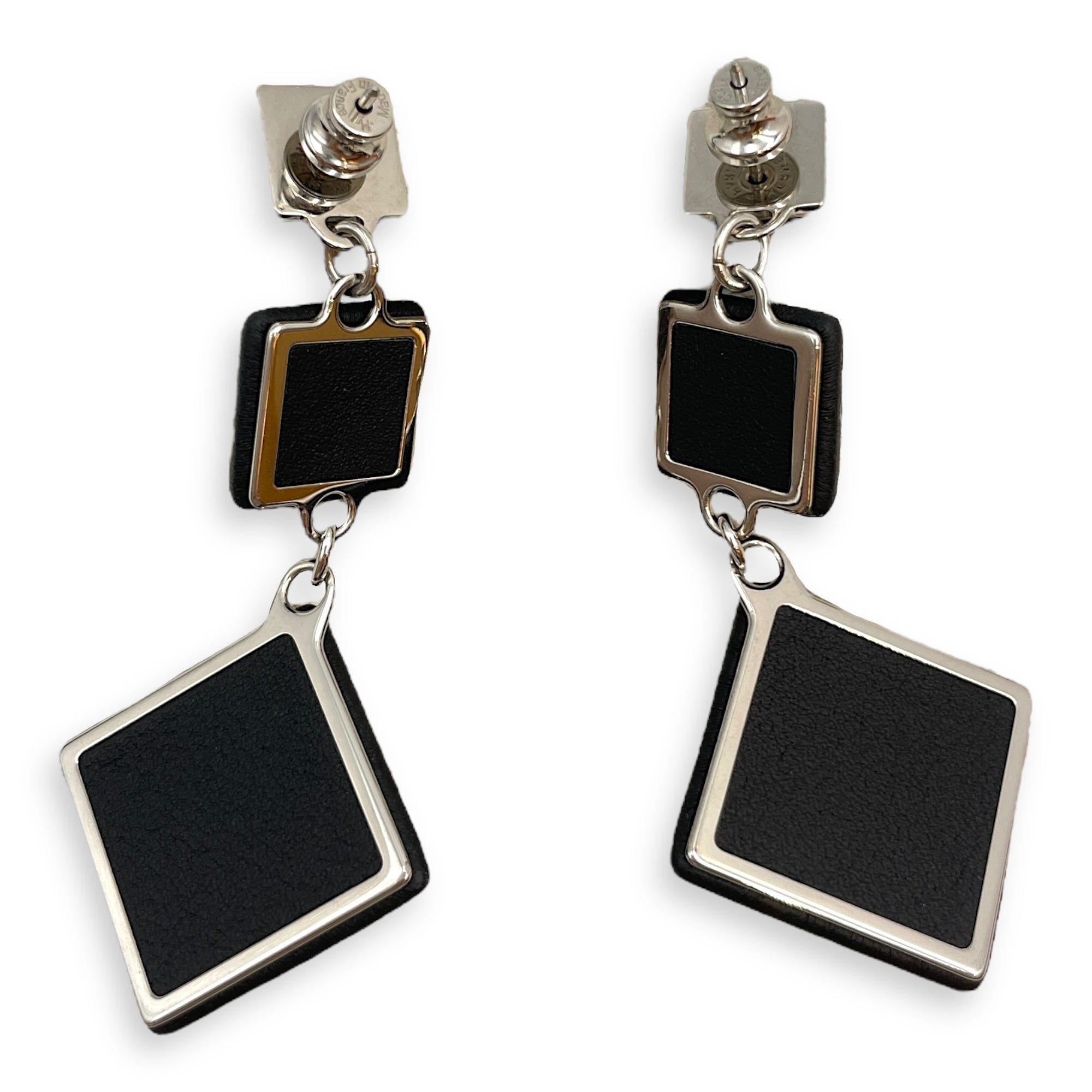 Medor Gaine Earrings GM Black Earrings in Swift Palladium hardware CL2410-6151 2