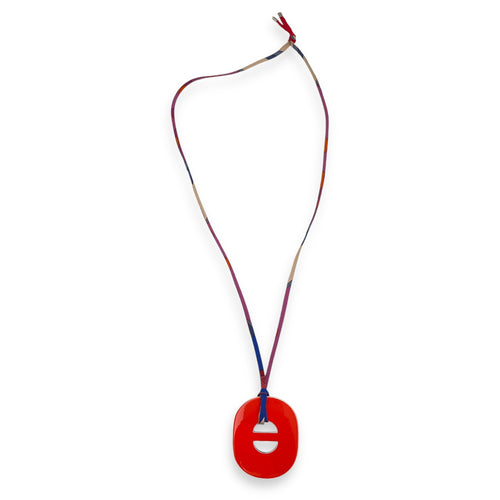 Horn Pendent Necklace in Orange