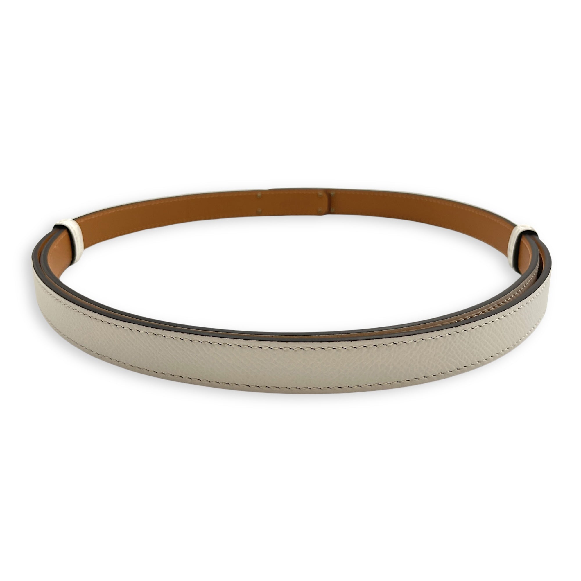 Kelly 18 Blanc Belt in Epsom, Rose Gold hardware