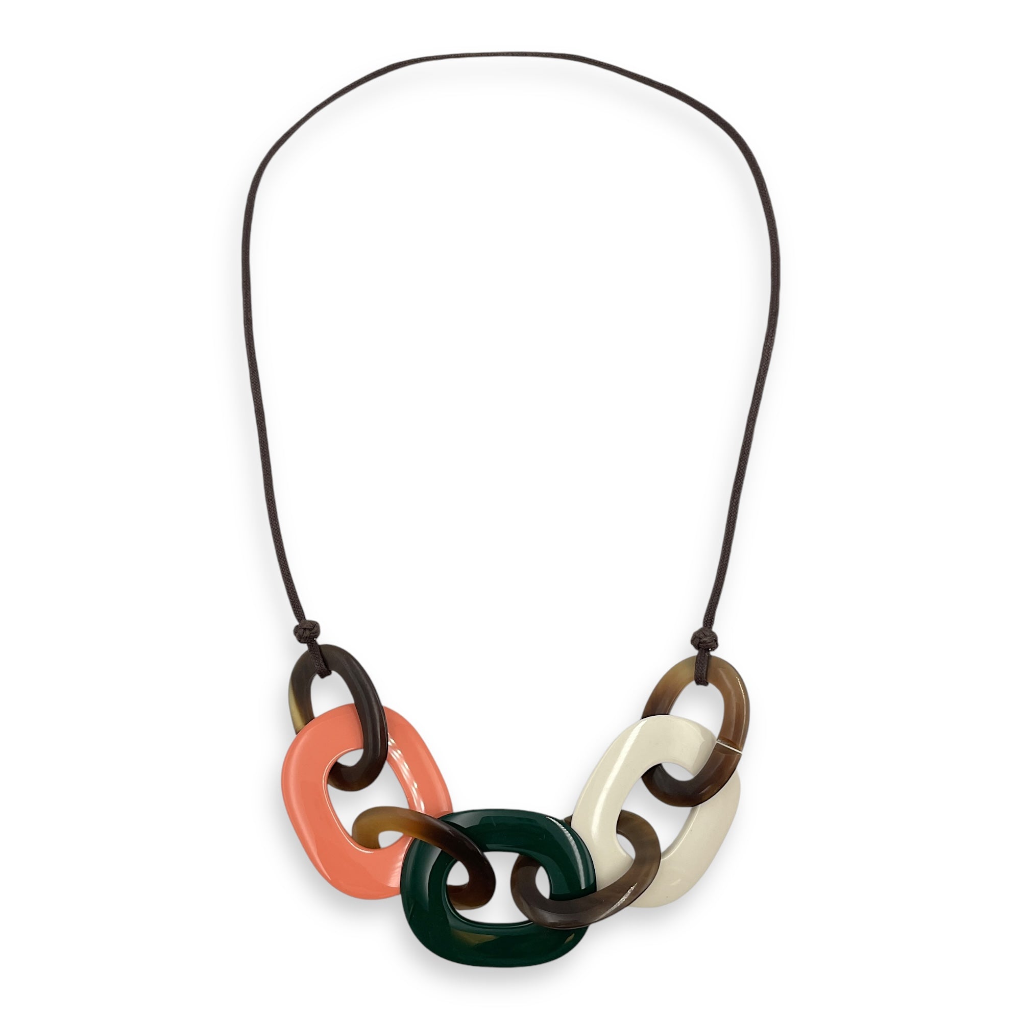 Karamba Necklace, Horn/Lacquer hardware