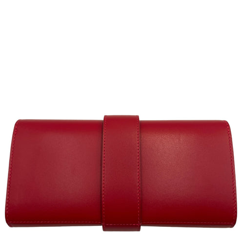 Medor Clutch Rouge Vif Clutch in Tadelakt, Gold hardware