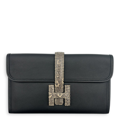 Jige Duo Touch Black Clutch in Swift