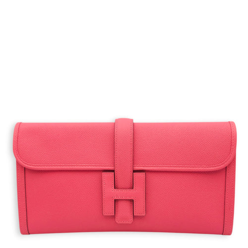 Jige Elan Rose Azalee Pouch in Epsom