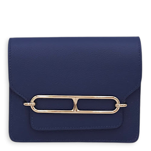 上品ウォレット♪{HERMES} ロウリス スリム Roulis Slim Bleu Hermès Roulis Slim Verso Blue Navy/Blue France Wallet in