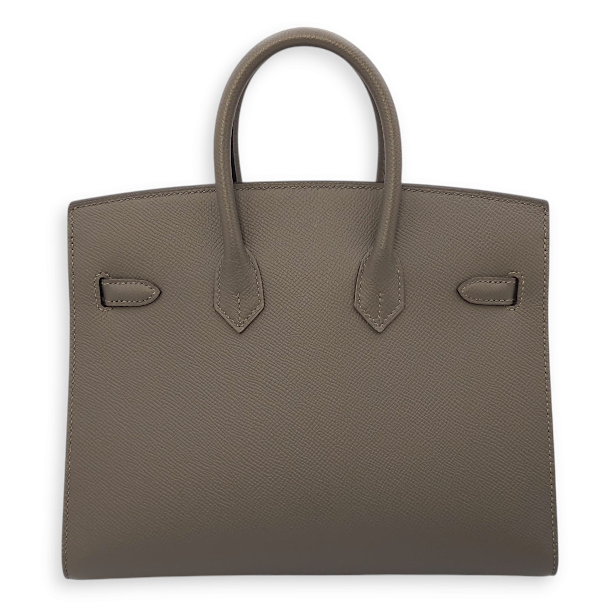 Sellier Birkin 25 Gris Meyer in Epsom, Gold hardware